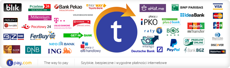 Umożliwiamy szybkie płatności internetowe za pomocą serwisu Tpay.com